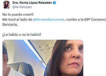 La diputada Kenia López coincide con Noroña en vuelo a Nayarit; publica fotografía de ella sentada a lado del presidente del Senado