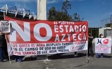 Habitantes de Coyoacán se manifiestan en contra del megaproyecto en el Estadio Azteca