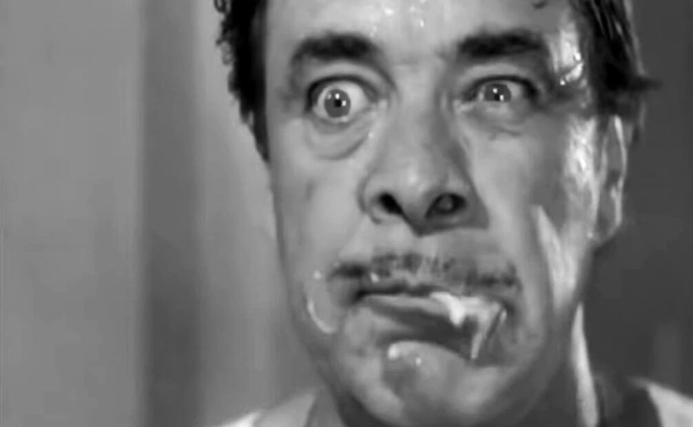 La producción mexicana “Seis Días para Morir” fue la película que más abordó la crisis sanitaria por la rabia. Uno de los momentos más recordados de la cinta es la intervención del actor Germán Valdés “Tin Tan”, como un globero que muere por el patógeno. Foto: ESPECIAL/Producciones Sotomayor.