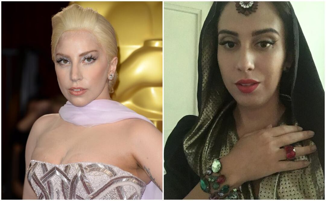 En la primera imagen la cantante Lady Gaga, en la segunda “Lady Sasha”