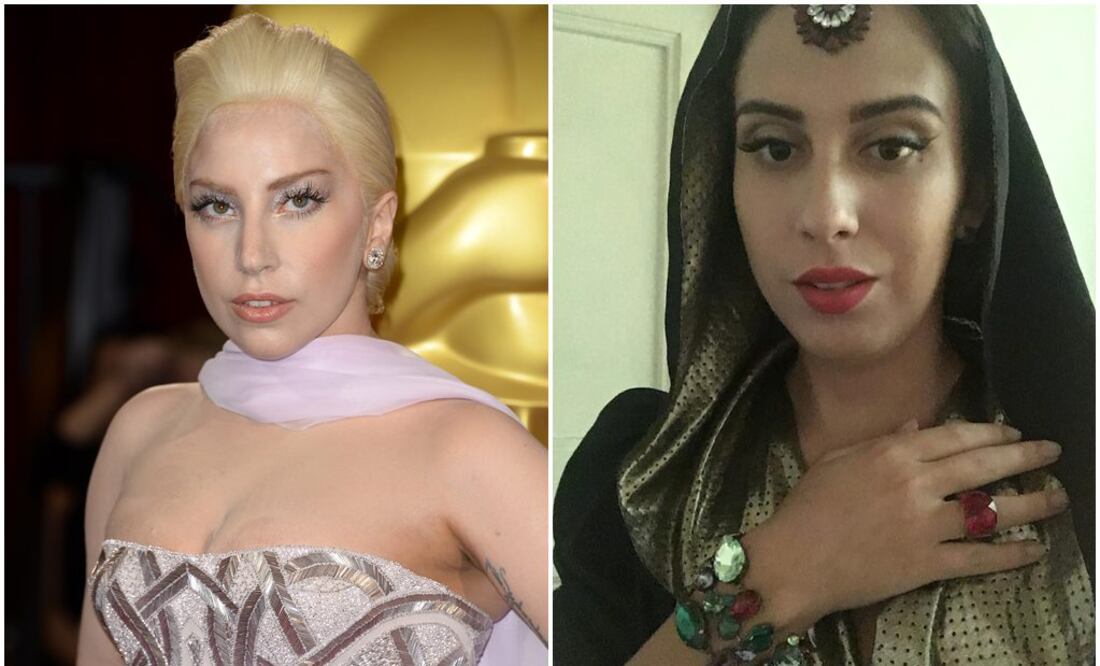 En la primera imagen la cantante Lady Gaga, en la segunda “Lady Sasha”