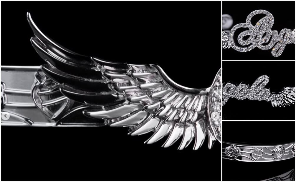 Detalles del brazalete inspirado en la cantante Ángela Aguilar.