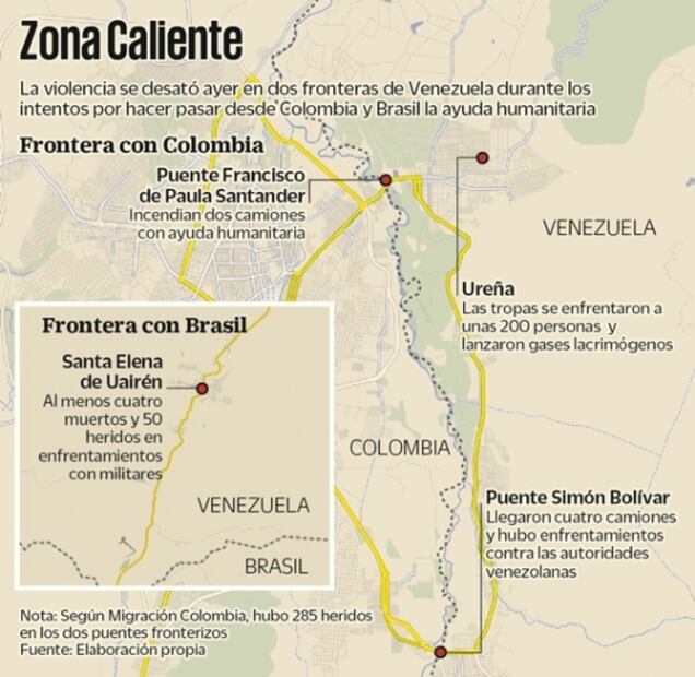 Maduro frena paso de ayuda humanitaria