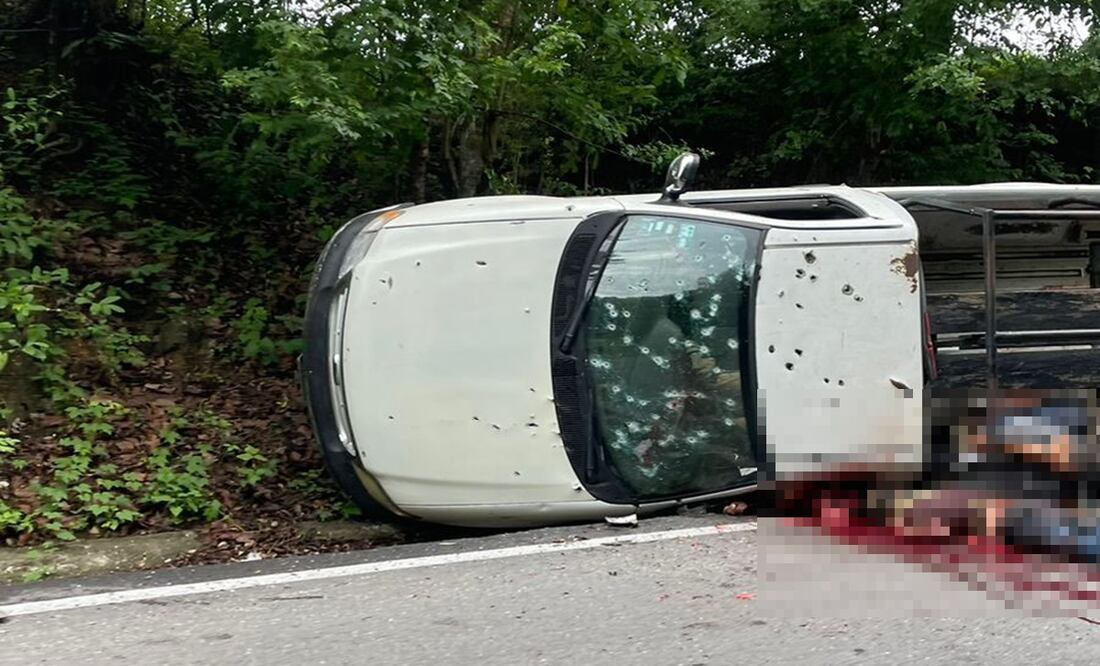 Emboscan y asesinan a cinco autodefensas de UPOEG en carretera federal Tierra Colorada-Ayutla, Guerrero. Foto: Especial