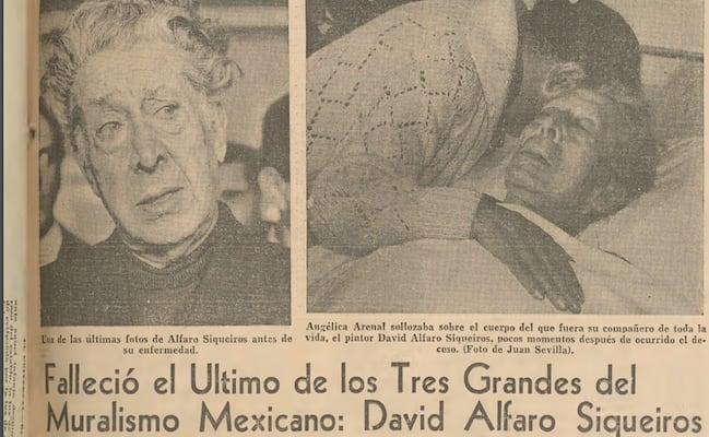 Sin saberse desahuciado, Siqueiros murió de cáncer y así lo despidió México