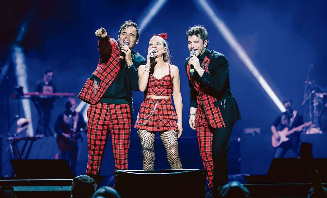 Benjamín Rojas, Camila Bordonaba y Felipe Colombo, tres integrantes de la alineación original de la banda que actualmente está de gira. Foto: Erreway