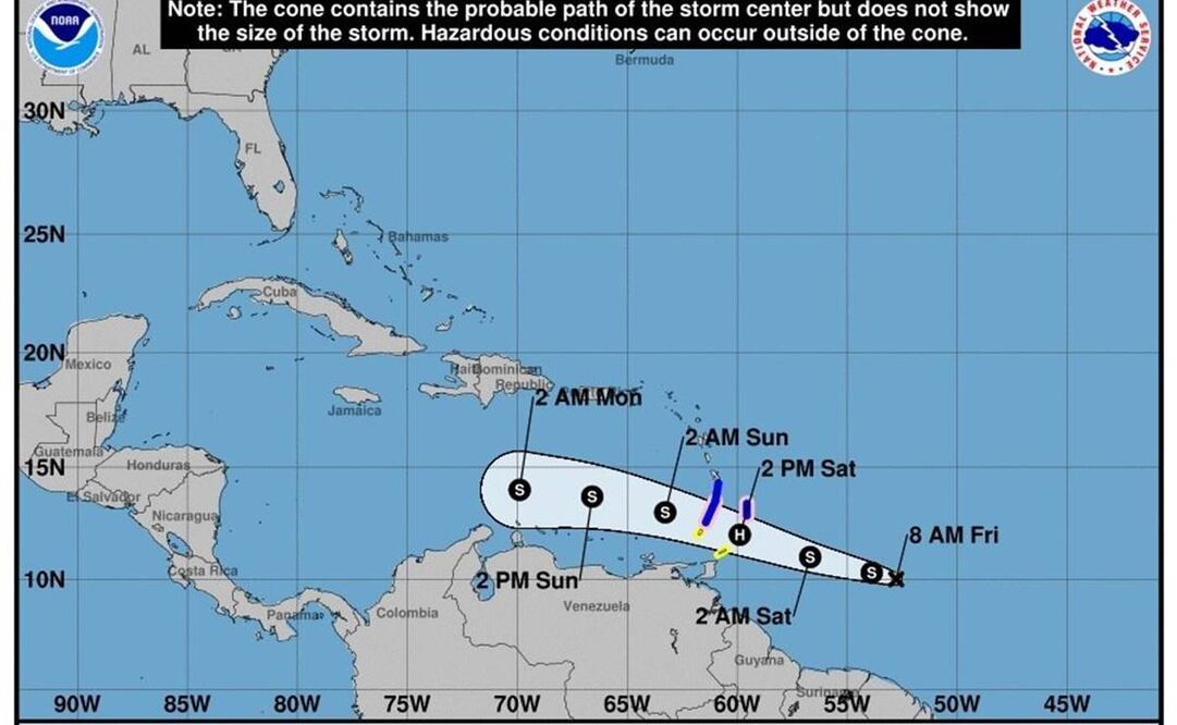 Se espera que los remanentes de la depresión tropical sigan su curso por el Caribe durante los próximos días (Foto: EFE)