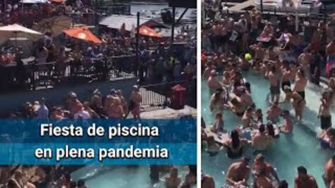 Ante el Covid-19, captan fiesta de piscina en Estados Unidos