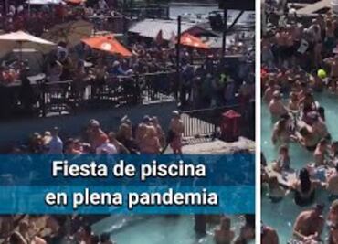 Ante el Covid-19, captan fiesta de piscina en Estados Unidos