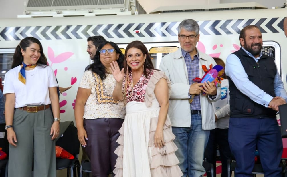 La jefa de Gobierno Clara Brugada inaugura Tren “El Ajolote”. Foto: especial