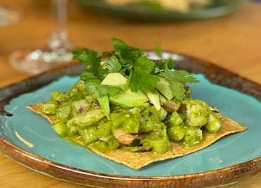 Receta: tostada de ceviche verde con camarón de Lula Martín del Campo