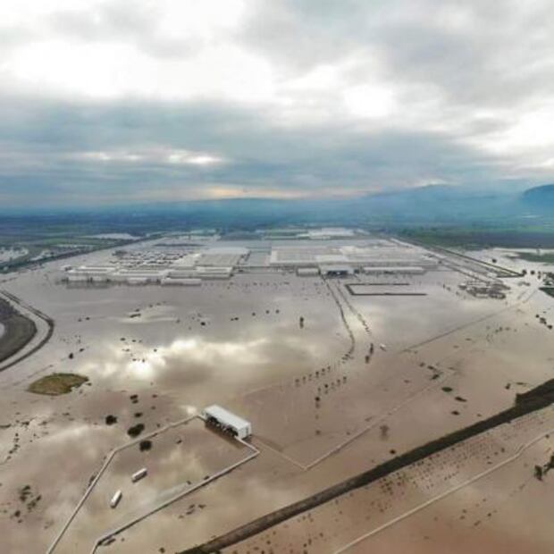 Se inunda planta de Honda en Celaya