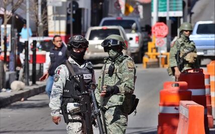 FOTOS: Ejército y GN vigilan puentes internacionales en Ciudad Juárez contra tráfico de fentanilo y otras drogas