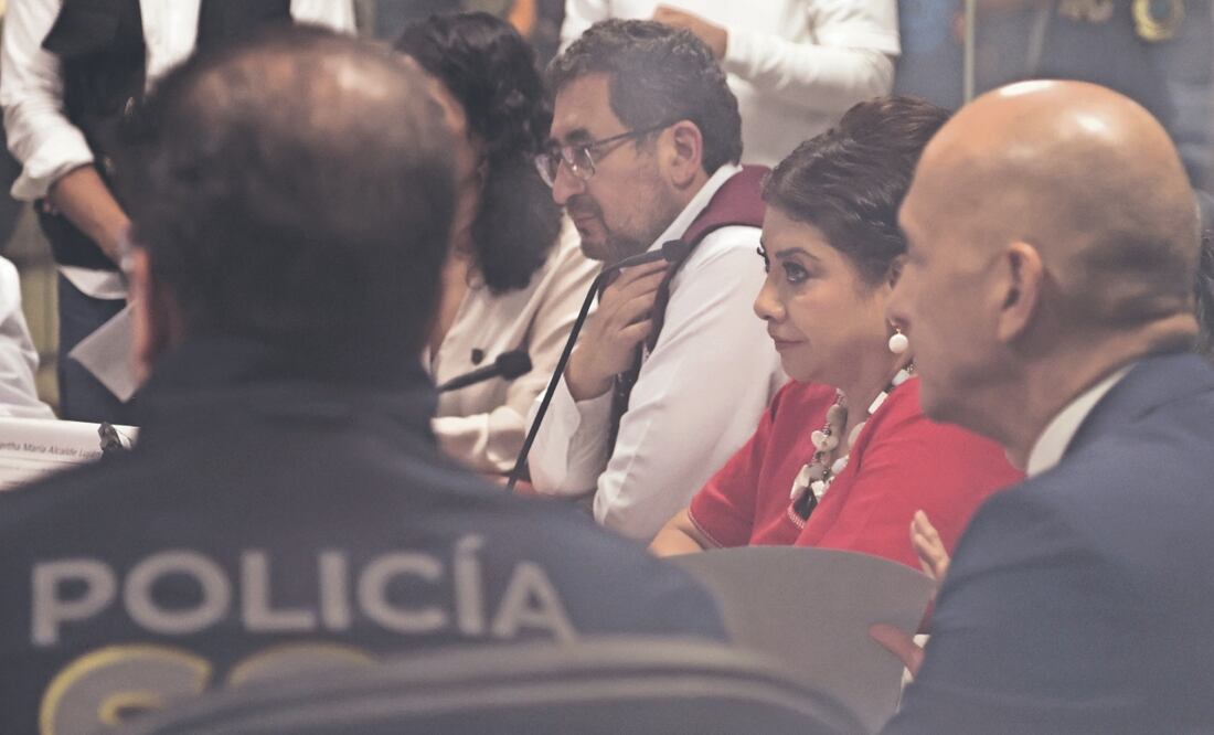 La jefa de Gobierno estuvo en el C5 donde dio los pormenores del Simulacro Nacional. Foto: de CARLOS MEJÍA. EL UNIVERSAL