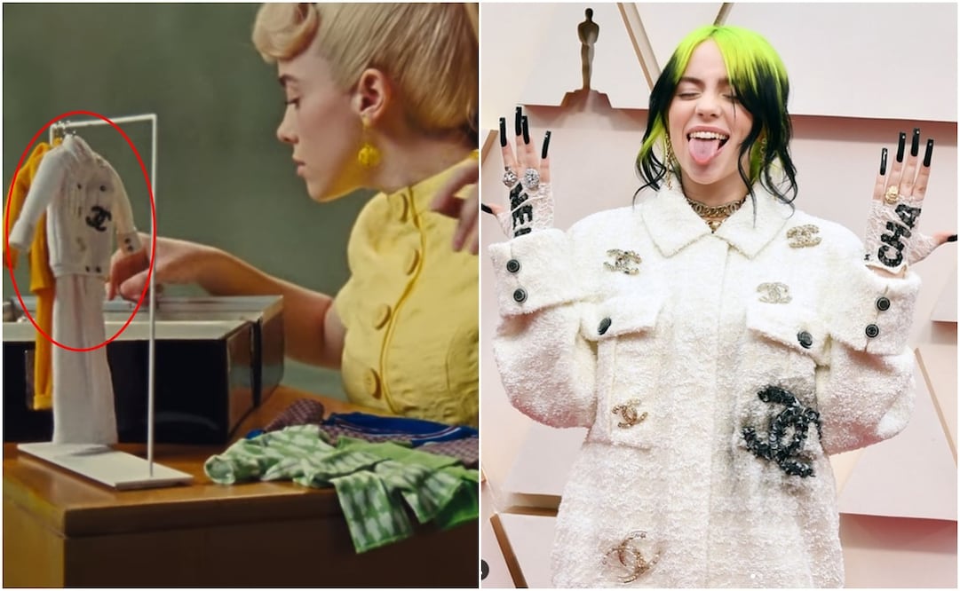Billie Eilish en el neuvo video What Was I Made For? para Barbie. Foto: Capturas de YouTube e Instagram @billieeilish
