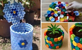 ¿Tienes tapitas guardadas?; mira el increíble bote multiusos que puedes crear
