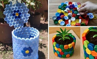¿Tienes tapitas guardadas?; mira el increíble bote multiusos que puedes crear