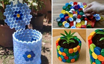 ¿Tienes tapitas guardadas?; mira el increíble bote multiusos que puedes crear