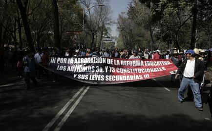 CNTE marcha de Los Pinos a Gobernación