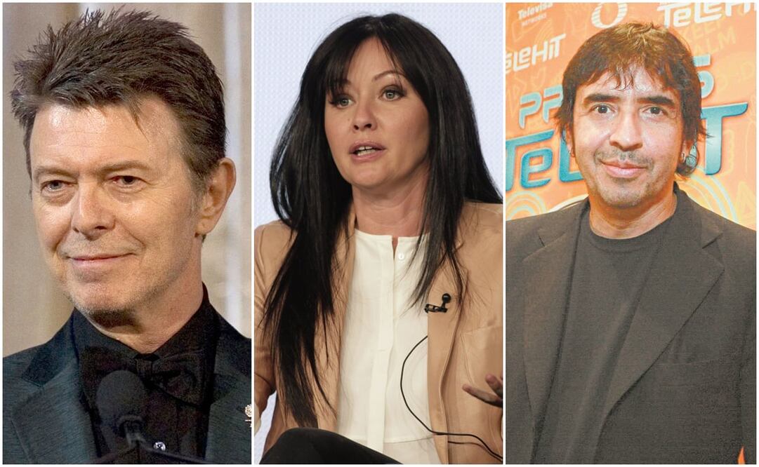 David Bowie, Shannen Doherty y Guillermo del Bosque. Fotos: Archivo