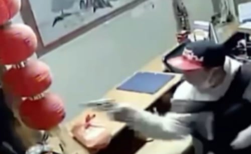 Imágenes de la cámara de vigilancia al restaurante Casa Mandarín. Foto: EL TIEMPO.