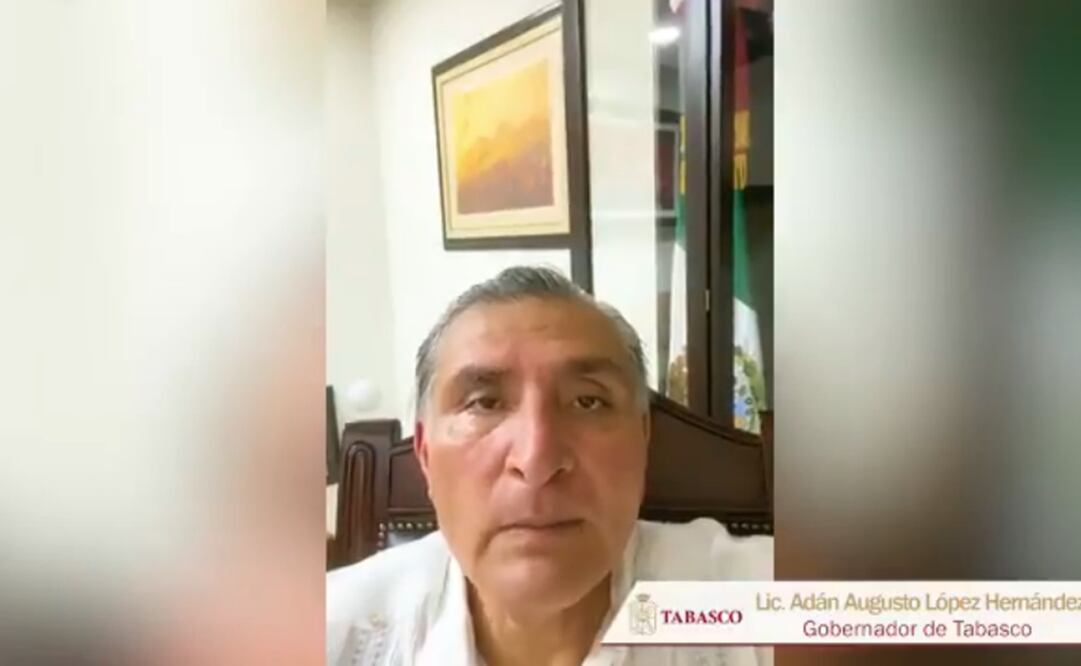 El gobernador de Tabasco, Adán Augusto López Hernández, mandó un mensaje a través de redes sociales. Foto: captura de pantalla