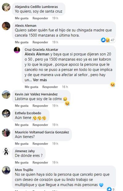 Cancelan pedido de mil 500 manzanas de caramelo; usuarios en redes lo apoyan