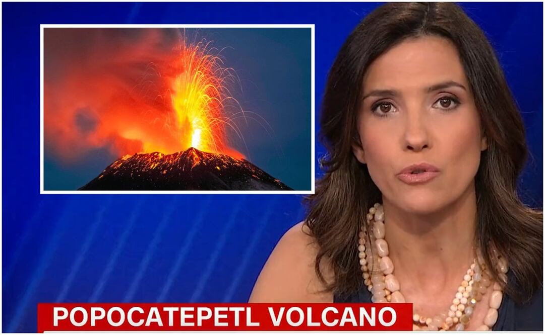 Presentadora no pudo pronunciar Popocatépetl. Foto: Captura del video Twitter @CNN y Archivo