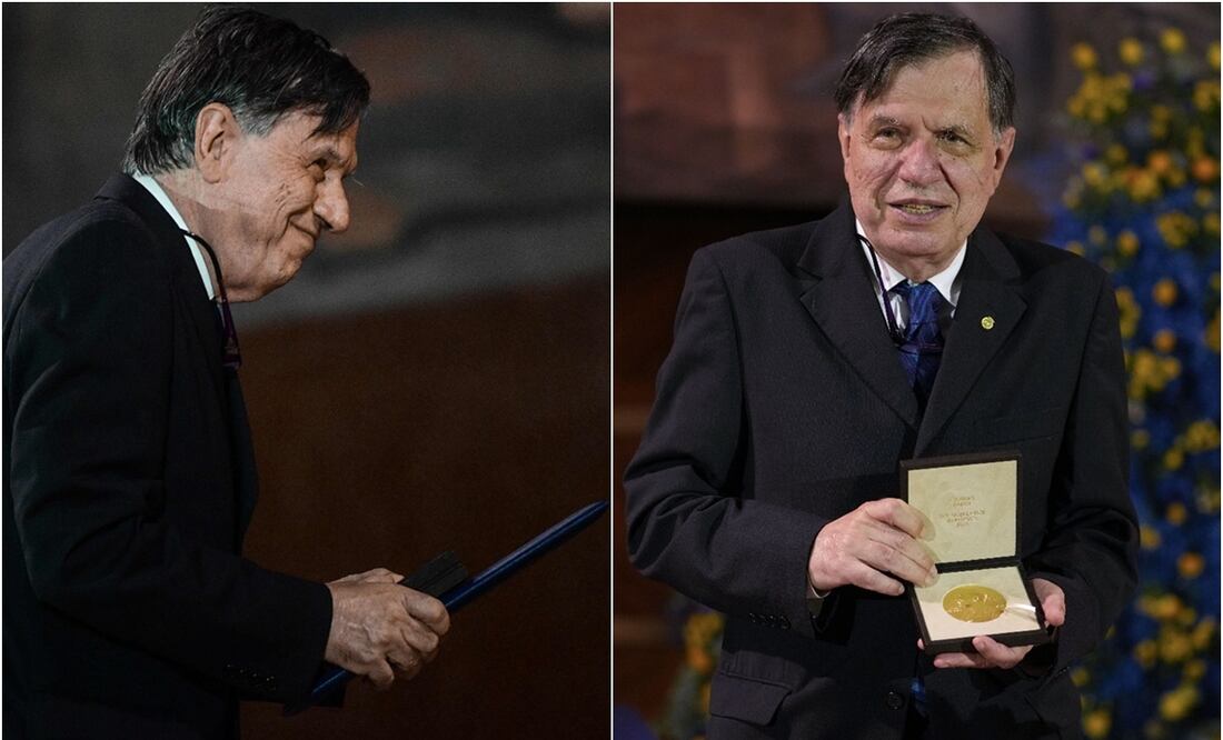 Giorgio Parisi reacciona después de haber recibido el Nobel de Física. Foto: AFP / Filippo Monteforte