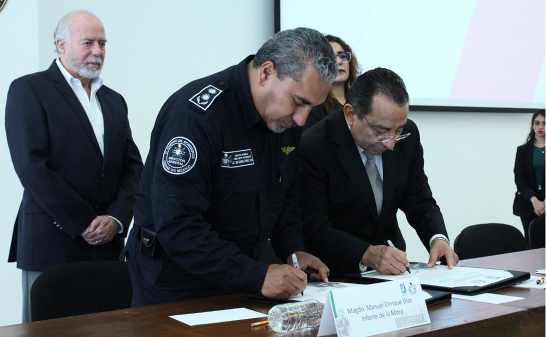 Poder Judicial capitalino y Bomberos firman convenio de colaboración. Foto: Especial