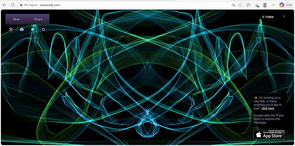 "Silk" te entretiene con sus colores llamativos y con los "garabatos" que permite hacer. Foto: Captura de pantalla