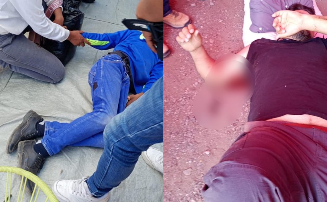 Ataque a balazos tianguis en Huajuapan deja dos lesionados; entre ellos un menor de 8 años.
Foto: Especial.