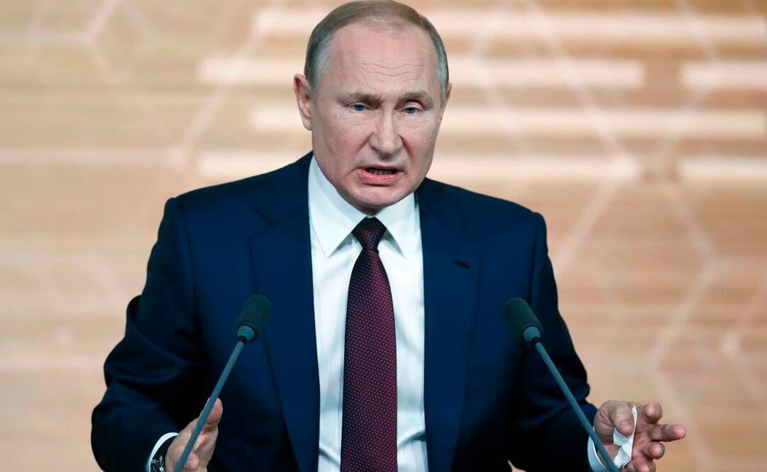 El presidente Vladimir Putin su conferencia de prensa anual en Moscú (Foto: EFE)