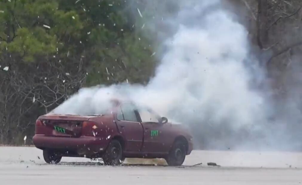Capacitación a elementos mexicanos en Estados Unidos, acerca de la investigación de coches bomba. Foto: Captura de pantalla FOX54