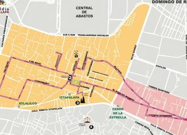 Mapa, cierres y horarios del Domingo de Ramos en Iztapalapa