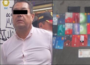 Cae sujeto en posesión de 24 tarjetas bancarias en la colonia Centro; acumula 3 ingresos penitenciarios