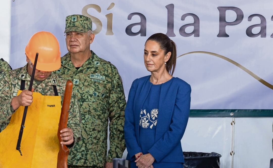 Claudia Sheinbaum Pardo precisó que la Defensa Nacional estará a cargo de la recolección y destrucción del armamento. Foto: Hugo Salvador / EL UNIVERSAL