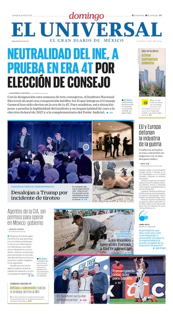 Portada impresa del 26 de abril