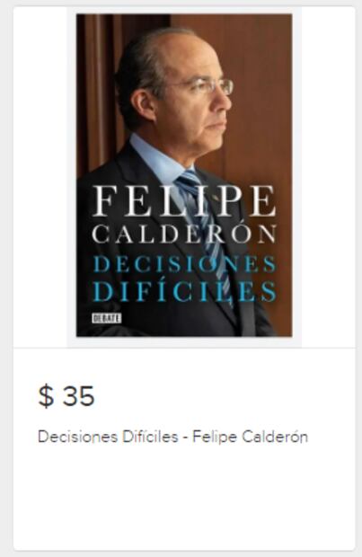 Libro digital de Felipe Calderón versión "pirata" cuesta 35 pesos en internet