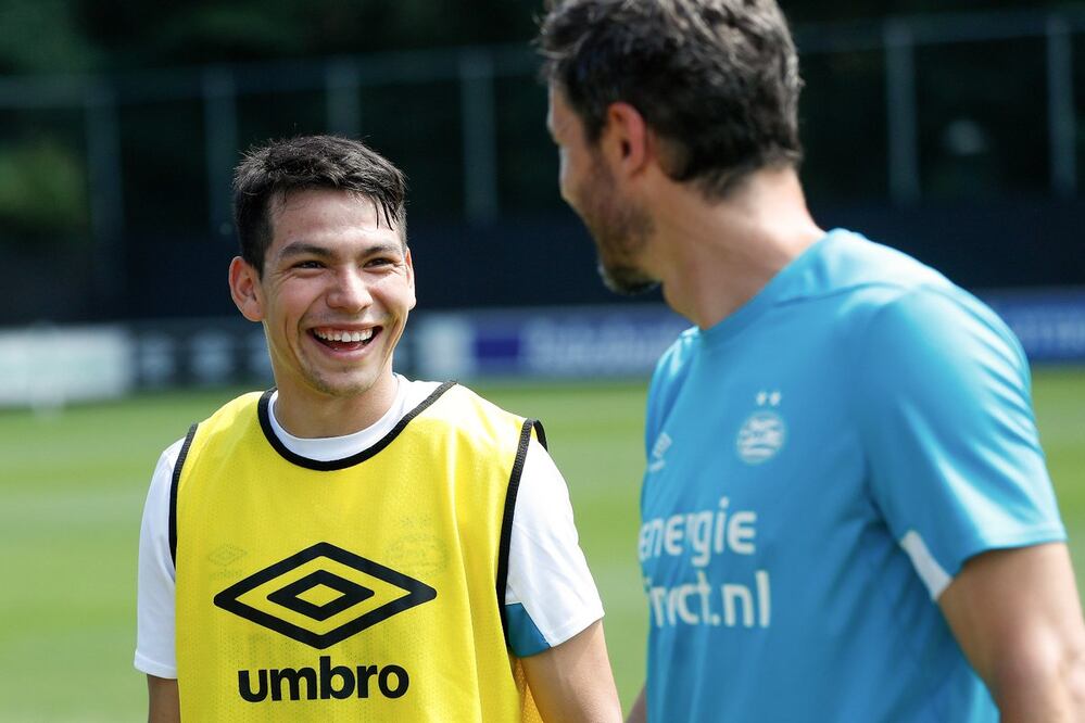 Hirving Lozano en la pretemporada del club holandés. Foto: @PSV