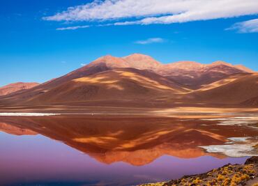 Por qué esta laguna de los Andes se pinta de rojo
