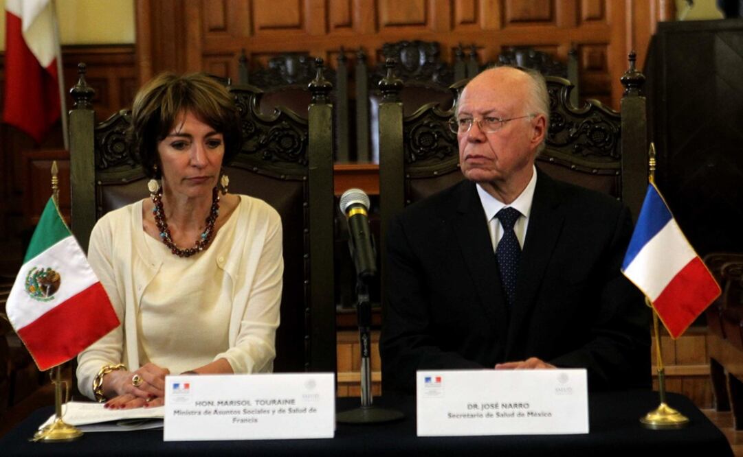 Marisol Touraine, ministra de Asuntos Sociales y Salud de Francia, y José Narro, titular de Salud de México, en conferencia de prensa. /Fernando Ramírez - EL UNIVERSAL