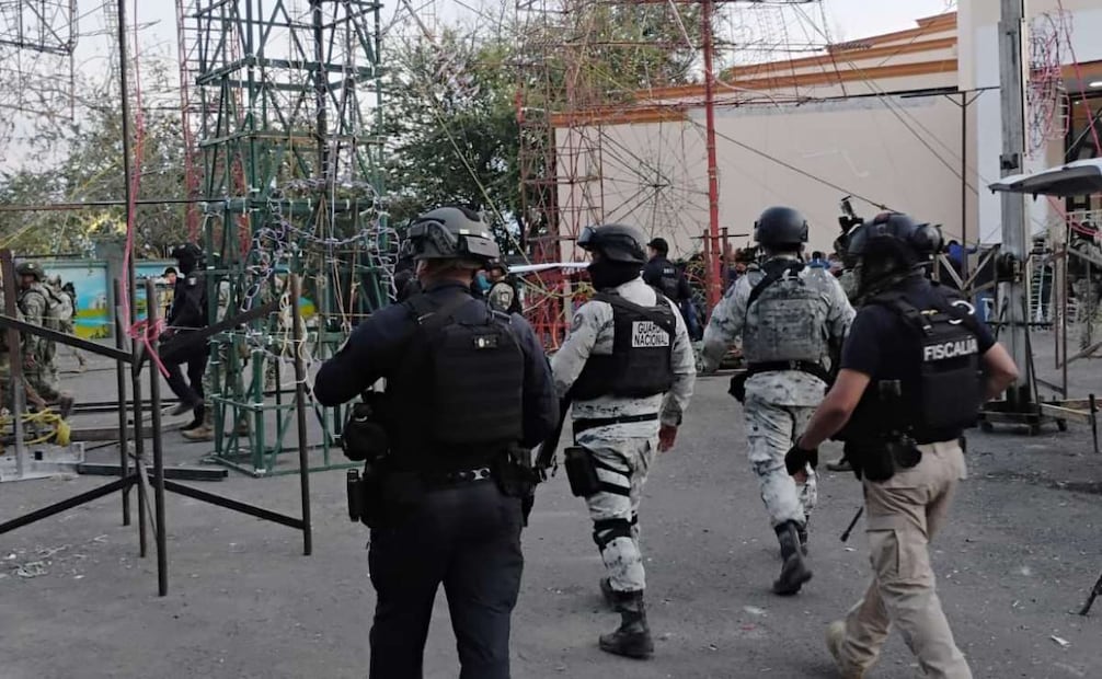 Elementos de seguridad resguardan la zona (15/01/2026). Foto: Especial