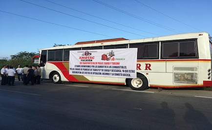 Protestan contra gasolinazo en la carretera Mérida-Campeche