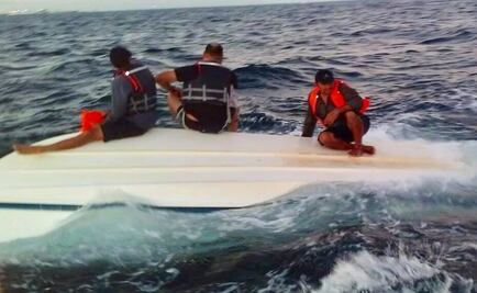 Rescatan a 3 pescadores de embarcación descompuesta