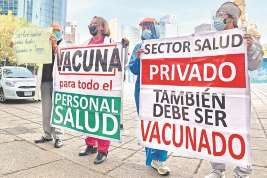 Personal médico privado exige vacunas