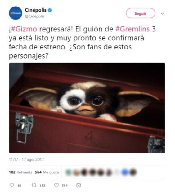 "Los Gremlins" volverán en una tercera película