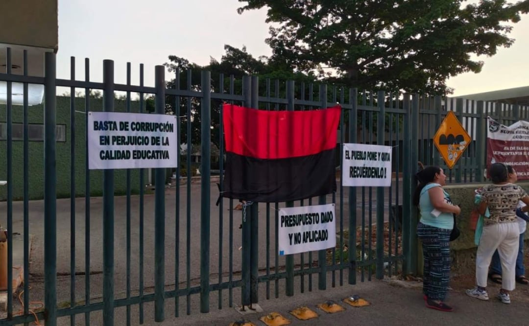 La Universidad Tecnológica Metropolitana, ubicada en Mérida, Yucatán, se declara en huelga y se une al paro nacional de la CNTE (10/06/2025). Foto: Especial