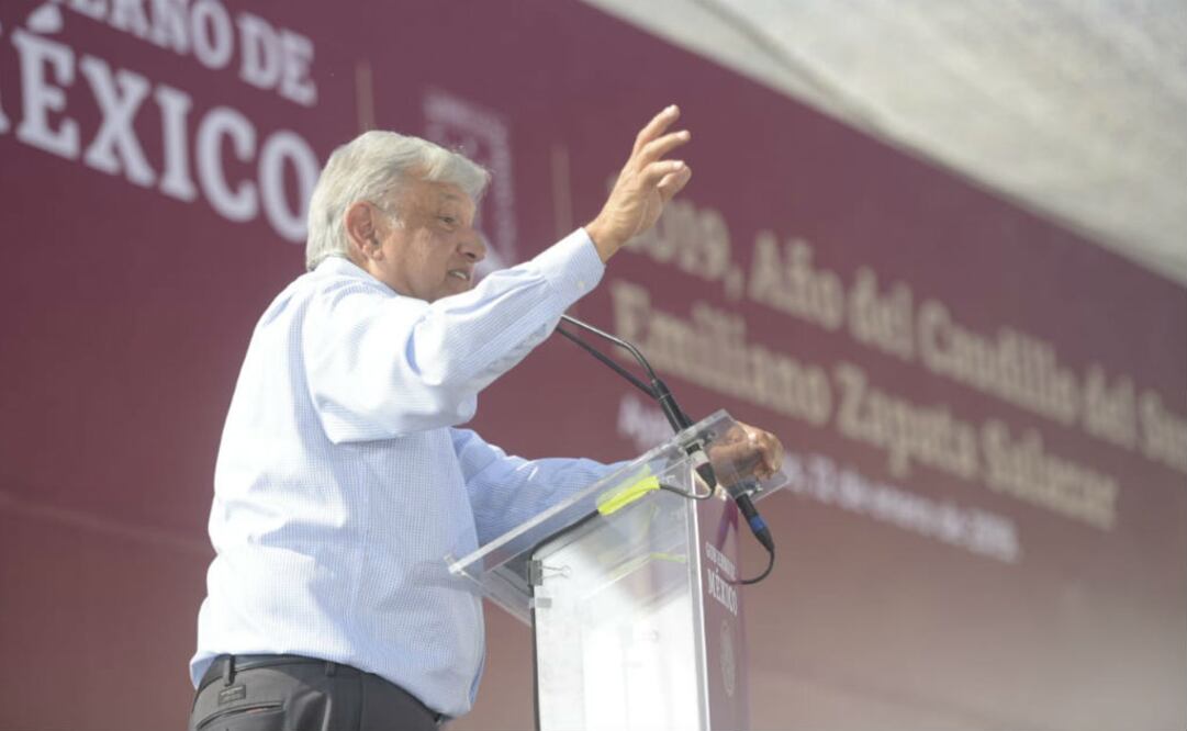 El presidente Andrés Manuel López Obrador durante un evento en Ayala, Morelos, donde decretó 2019 como el año de Emiliano Zapata. Foto: Tony Rivera/EL UNIVERSAL