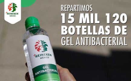 Heineken suma 15 mil botellas de gel y más de 100 mil latas de agua donadas